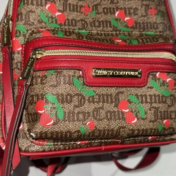 Juicy Couture‎ juicy fruit chestnut brown canvas cherry  display picture 1